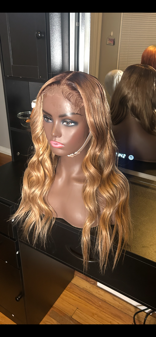 Honey bleach wave wig